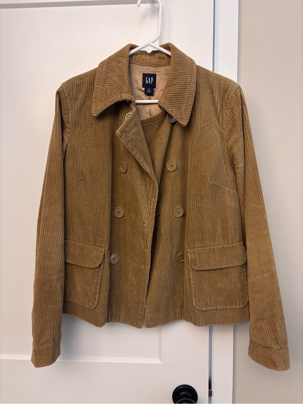 Vintage GAP 90s Women's Corduroy Jacket in Tan